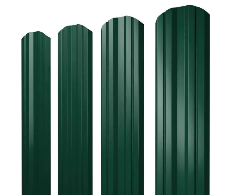 Штакетник Twin фигурный 0,45 Drap TR RAL 6005 зеленый мох купить в санкт-петербурге