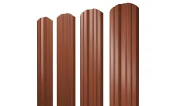 Штакетник Twin фигурный 0,45 Drap TR RAL 8004 терракота. Цена: 113 руб. Артикул: 46288