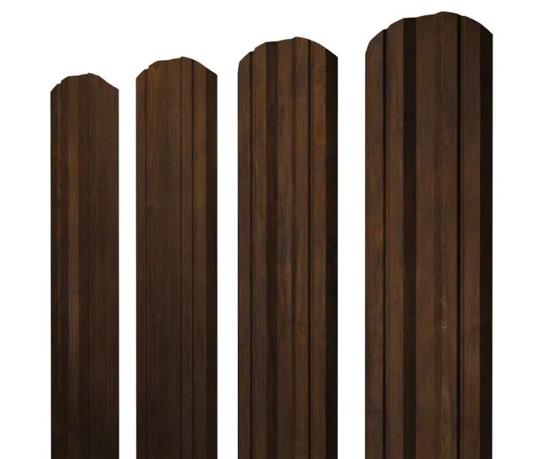 Штакетник Twin фигурный 0,45 Print Elite Chestnut Wood TwinColor купить в санкт-петербурге