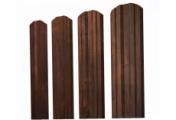 Штакетник Twin фигурный 0,45 Print Premium Cherry Wood Dark FTC – Купить оптом и в розницу