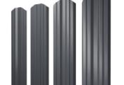 Штакетник Twin фигурный 0,5 GreenCoat Pural BT, matt RR 23 темно-серый (RAL 7024 мокрый асфальт) – Купить оптом и в розницу