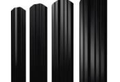 Штакетник Twin фигурный 0,5 Satin Matt RAL 9005 черный – Купить оптом и в розницу