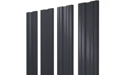 Штакетник Twin с прямым резом 0,45 Drap-double TX RAL 7024 мокрый асфальт. Цена: 127 руб. Артикул: 38005