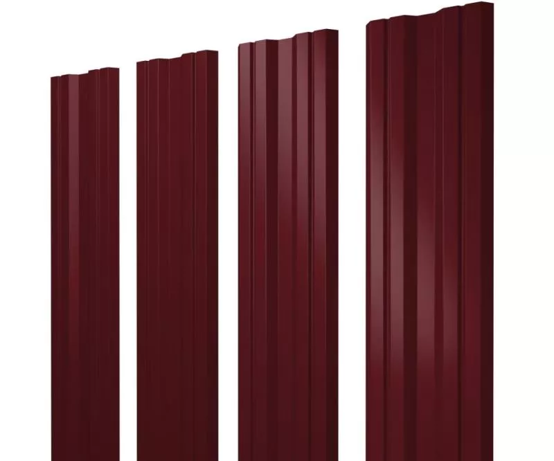 Штакетник Twin с прямым резом 0,45 Drap TR RAL 3005 красное вино купить в санкт-петербурге