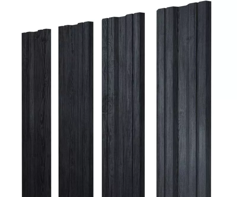 Штакетник Twin с прямым резом 0,45 Print Premium Grey Wood TwinColor купить в санкт-петербурге