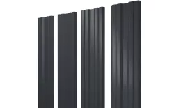 Штакетник Twin с прямым резом 0,5 Satin Matt RAL 7024 мокрый асфальт. Цена: 130 руб. Артикул: 38050