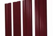 Штакетник Twin с прямым резом 0,5 Satin RAL 3005 красное вино – Купить оптом и в розницу