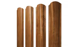 Штакетник Полукруглый Slim фигурный 0,45 Print Premium Golden Wood Fresh TwinColor. Цена: 126 руб. Артикул: 38875