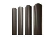Штакетник Grand Line Slim Полукруглый фигурный 0,5 GreenCoat Pural Matt RR 32 Темно-коричневый – Купить оптом и в розницу