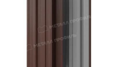 Штакетник металлический МЕТАЛЛ ПРОФИЛЬ TRAPEZE-T 16,5х118 (VALORI-20-Brown-0.5). Цена: 140 руб. Артикул: 39676