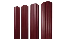 Штакетник Twin фигурный 0,5 Satin Matt TX RAL 3005 красное вино. Цена: 149 руб. Артикул: 38130