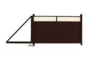 Ворота откатные Estet Plus 2,4х3,5 RAL RR 32/1013 GL – Купить оптом и в розницу