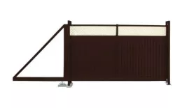 Ворота откатные Estet Plus 2,4х3,5 RAL 8017/8017 GL. Артикул: 24470