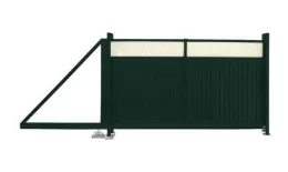Ворота откатные Estet Plus 2,4х3,5 RAL 6005/1013 GL. Артикул: 24455