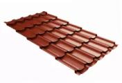 Металлочерепица Grand Line Kvinta Plus 3D 0,5 Satin RAL 8004 терракота – Купить оптом и в розницу