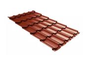 Металлочерепица GL Kvinta Plus 3D 0,5 Velur RAL 8004 терракота – Купить оптом и в розницу