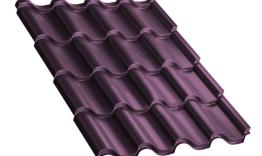 Металлочерепица Монтерроса-XL VALORI 0.5 мм Violet Тёмно-фиолетовый. Цена: 972 руб. Артикул: monter_valori-violetxl