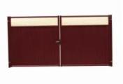 Ворота Estet Plus 2,0х3,6 RAL 3005/3005 Красное вино GL – Купить оптом и в розницу