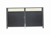 Ворота Estet Plus 2,0х3,6 RAL 7024/7024 Мокрый асфальт GL – Купить оптом и в розницу