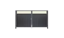 Ворота Estet Plus 2,0х3,6 RAL 7024/7024 Мокрый асфальт GL. Артикул: 24490