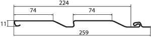 KB - Виниловый сайдинг 3,66 двухслойный Grand Line D4 Классика Серый