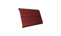 Металлический сайдинг Grand Line Вертикаль Line Velur 0,5 мм RAL 3009 Оксидно-красный купить в санкт-петербурге