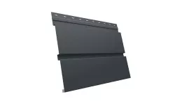 Металлический сайдинг Grand Line Квадро Брус Drap 0,45 мм RAL 7016 Антрацитово-серый купить в санкт-петербурге