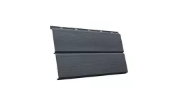 Металлический сайдинг Grand Line ЭкоБрус 3D GreenCoat Pural Matt RAL 7024 Мокрый асфальт купить в санкт-петербурге