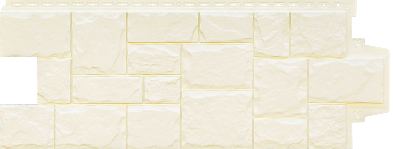 Фасадные панели GRAND LINE Коллекция Крупный Камень Стандарт Молочный купить в санкт-петербурге