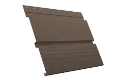 Софит металл GL с центральной перфорацией Print Elite 0,45 мм Choco Wood 