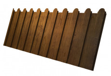 Профнастил C8 A для забора фигурный Grand Line Print Elite 0,45 мм Golden Wood Золотой Дуб купить в санкт-петербурге