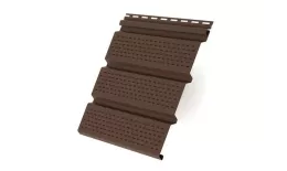 Софит виниловый Т4 перфорированный Grand Line Классика 3,0 мм Brown коричневый купить в санкт-петербурге