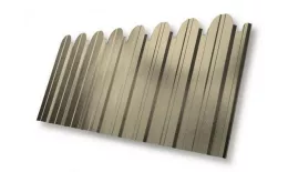 Профнастил C10 A для забора фигурный Grand Line Satin 0,5 мм с пленкой RAL 1015 светлая слоновая кость купить в санкт-петербурге