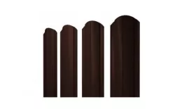 Штакетник Grand Line Круглый фигурный 0,45 PE double RAL 8017 Шоколад длина 1500мм купить в санкт-петербурге