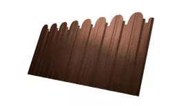 Профнастил C10 B для забора фигурный Grand Line Print Elite 0,45 мм Choco Wood Шоколадное дерево купить в санкт-петербурге