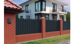 Штакетник Grand Line П-образный А фигурный 0,5 Satin RAL 9005 Черный купить в санкт-петербурге