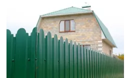 Штакетник Grand Line П-образный B фигурный 0,45 PE RAL 6005 Зеленый мох купить в санкт-петербурге