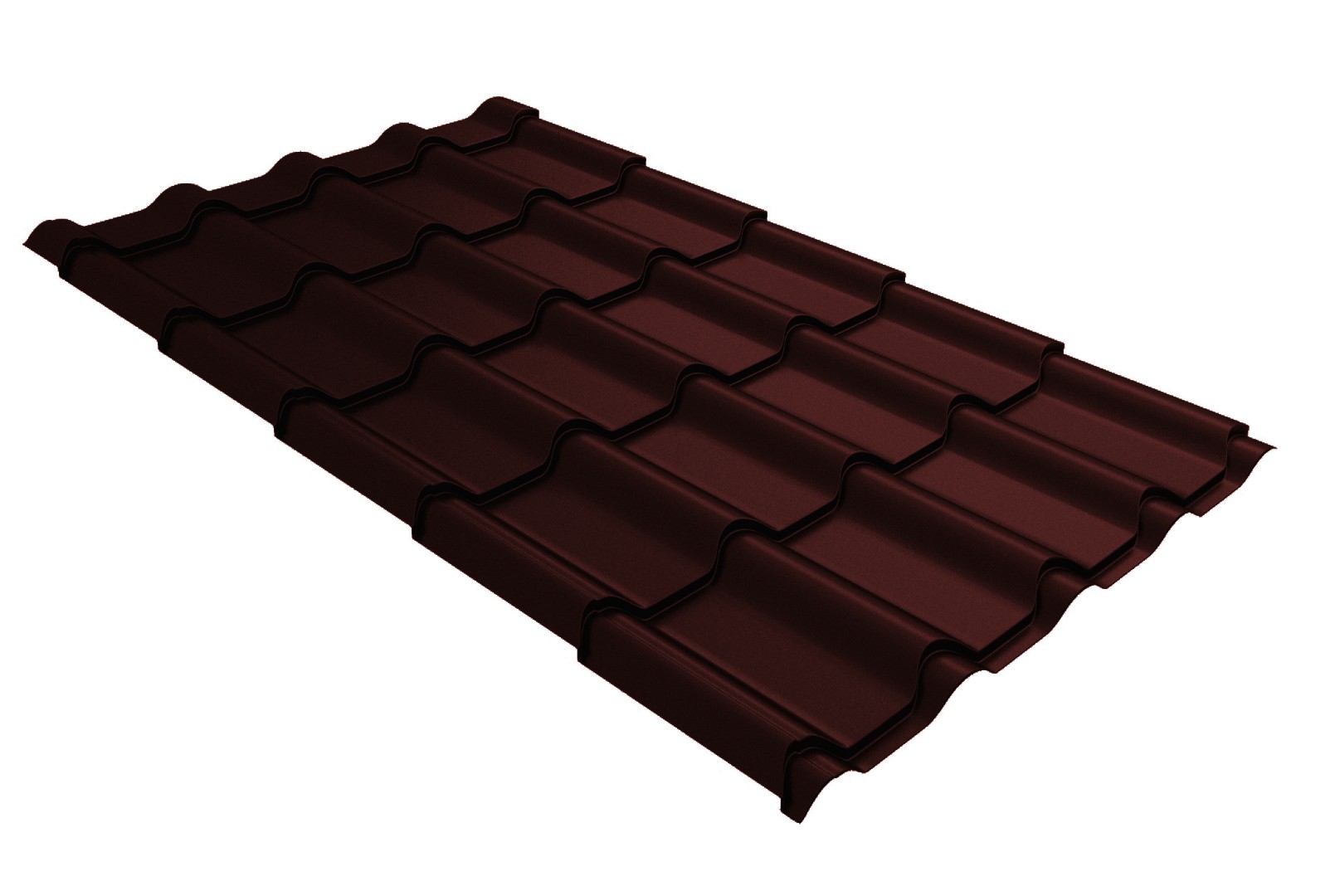 Металлочерепица GL Kamea 0,5 GreenCoat Pural Matt RR 887 шоколадно-коричневый купить в санкт-петербурге
