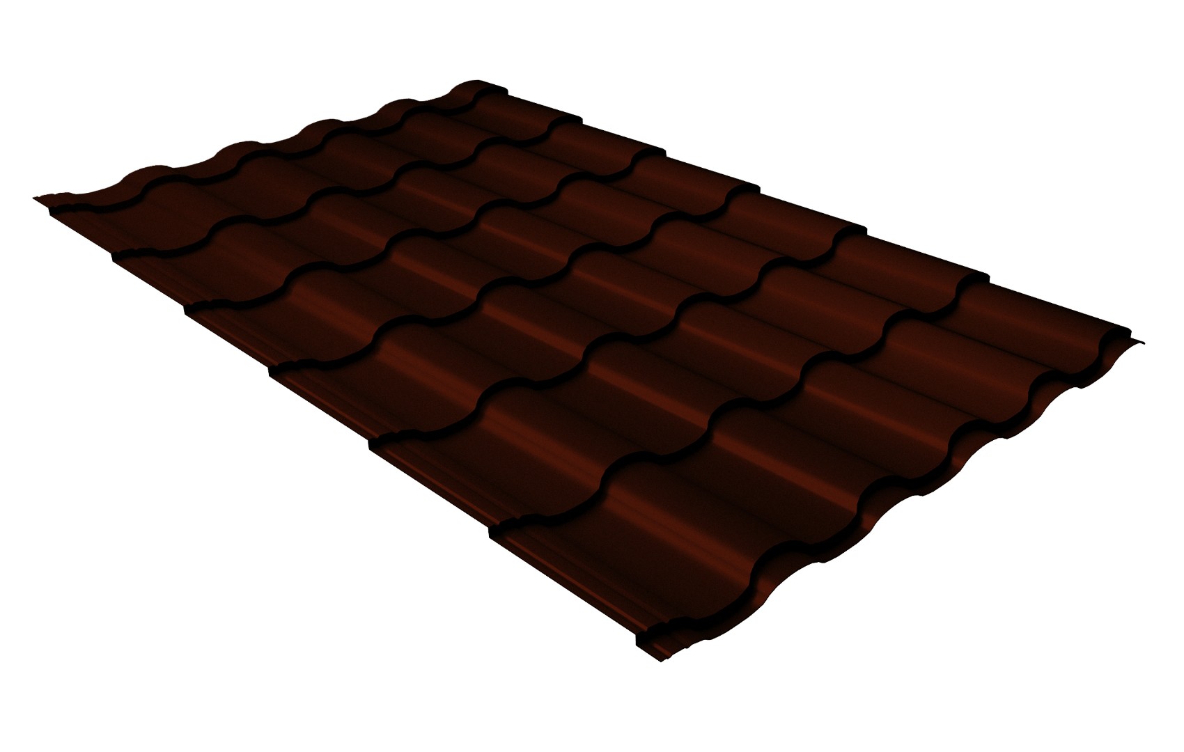 Металлочерепица GL Kredo 0.5 GreenCoat Pural RR 887 шоколадно-коричневый купить в санкт-петербурге