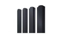 Штакетник Grand Line Прямоугольный фигурный 0,45 PE Double RAL 7024 Мокрый асфальт купить в санкт-петербурге