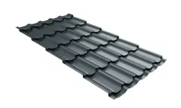 Металлочерепица GL Kvinta Plus 0,5 GreenCoat Pural Matt RAL 7016 антрацитово-серый купить в санкт-петербурге