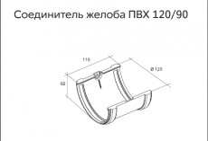 Соединитель желобов ПВХ Grand Line Стандарт Шоколадный купить в санкт-петербурге