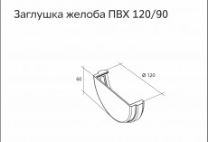 Заглушка желоба универсальная ПВХ Grand Line Стандарт Белый купить в санкт-петербурге