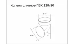 Колено сливное ПВХ Grand Line Стандарт Коричневый купить в санкт-петербурге