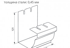 Соединитель желоба Grand Line Vortex 127мм RAL 3005 Красный (полиэстер) купить в санкт-петербурге