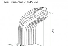 Колено трубы гофрированное Grand Line Vortex RAL 8017 Коричневый (полиэстер) купить в санкт-петербурге