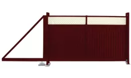 Ворота откатные Estet Plus 2,0х4,5 RAL 3005/1014 GL купить в санкт-петербурге