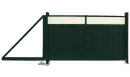 Ворота откатные Estet Plus 2,4х4,5 RAL 6005/1014 GL купить в санкт-петербурге