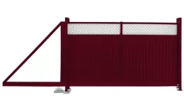 Ворота откатные Estet Plus 2,0х3,5 RAL 3005/7040 GL купить в санкт-петербурге