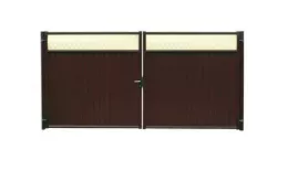 Ворота Estet Plus 1,65х3,6 RAL 8017/1014 Шоколад GL купить в санкт-петербурге